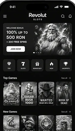 Η εφαρμογή Revolut Slots σε κινητό